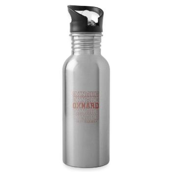 Oxnard, California city in the USA - Water bottle with straw - silver - Right