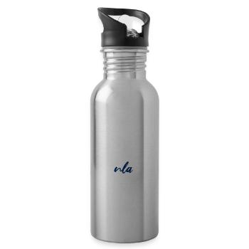 Finnland Geschenkidee finnische Flagge lustig - Trinkflasche mit integriertem Trinkhalm - Lightsilver - Rechts