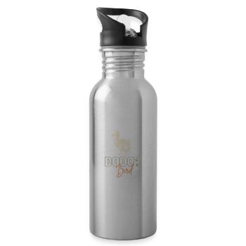 Dodo Bird from Reunion - Water bottle with straw - silver - Right