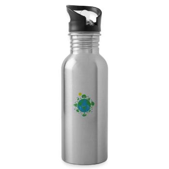 Bachelor of Environmental Science Umweltschutz - Trinkflasche mit integriertem Trinkhalm - Lightsilver - Rechts