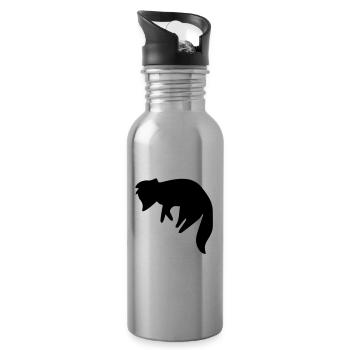 fuchs - Trinkflasche mit integriertem Trinkhalm - Lightsilver - Rechts