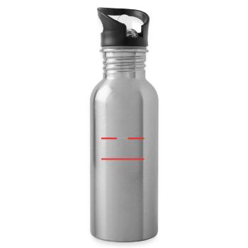Rentner Rente - Trinkflasche mit integriertem Trinkhalm - Lightsilver - Rechts