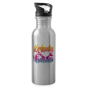 Ko Lanta Thailand - Water bottle with straw - silver - Right