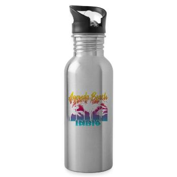 Agonda Beach India - Trinkflasche mit integriertem Trinkhalm - Lightsilver - Rechts
