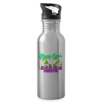 Marari Beach India - Trinkflasche mit integriertem Trinkhalm - Lightsilver - Rechts
