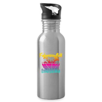 Fakarava Atoll - Trinkflasche mit integriertem Trinkhalm - Lightsilver - Rechts