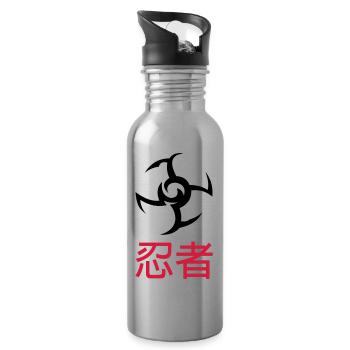 Ninja - Water bottle with straw - silver - Right