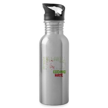 Programmierer Coder Software Entwickler - Trinkflasche mit integriertem Trinkhalm - Lightsilver - Rechts