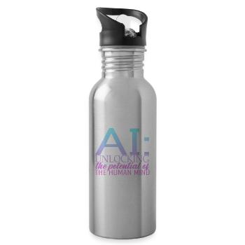 Artificial Intelligence Deep Learning - Water bottle with straw - silver - Right