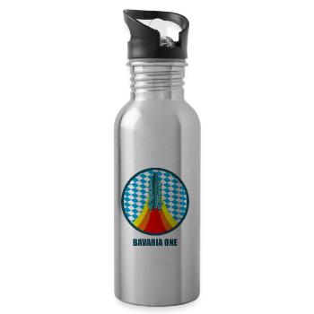 BAVARIA ONE Space Bavaria Gift - Water bottle with straw - silver - Right