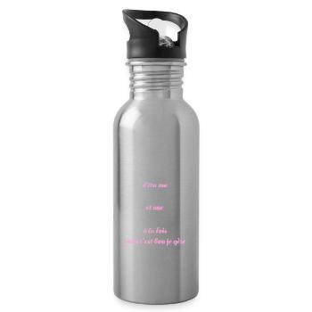 maman danseuse humour danse femme cadeau drole - Gourde avec paille intégrée - argent clair - Droite