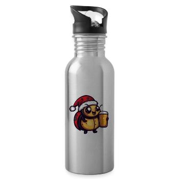 Bière Ladybug Noël - Gourde avec paille intégrée - argent clair - Droite