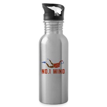 Indoor-Skydiving - Trinkflasche mit integriertem Trinkhalm - Lightsilver - Rechts