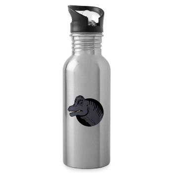 Brachiosaurus Dinosaur - Water bottle with straw - silver - Right