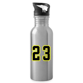 23 Number Jersey - Water bottle with straw - silver - Right