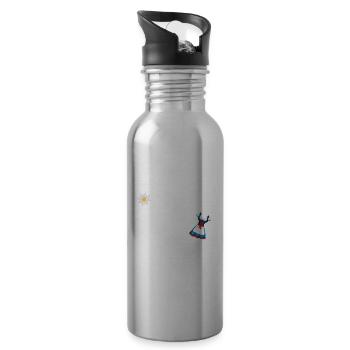 Dirndl Ersatz - Trinkflasche mit integriertem Trinkhalm - Lightsilver - Rechts