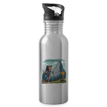 Je pensais que c’était le FLAT TRAIL - Randonnée en montagne - Gourde avec paille intégrée - argent clair - Droite