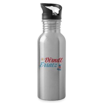 Dirndl Ersatz - Trinkflasche mit integriertem Trinkhalm - Lightsilver - Rechts