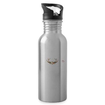 Dorfmädel Dorfmädchen Dorf Dorfmädl Damen - Trinkflasche mit integriertem Trinkhalm - Lightsilver - Rechts