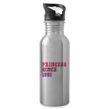 1951 Geburtstag Prinzessin - Trinkflasche mit integriertem Trinkhalm - Lightsilver - Rechts