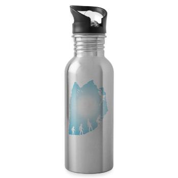 Climbing - Trinkflasche mit integriertem Trinkhalm - Lightsilver - Rechts