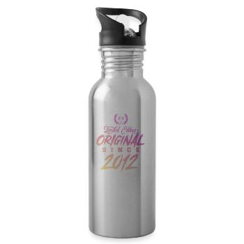 2012 limited edition original - Trinkflasche mit integriertem Trinkhalm - Lightsilver - Rechts