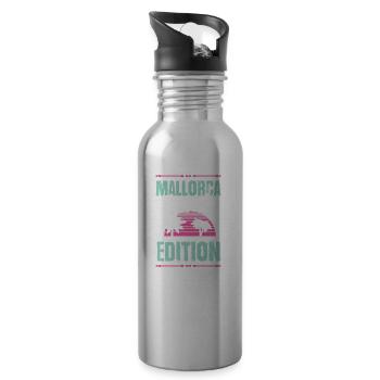 Mallorca Party Edition - Water bottle with straw - silver - Right