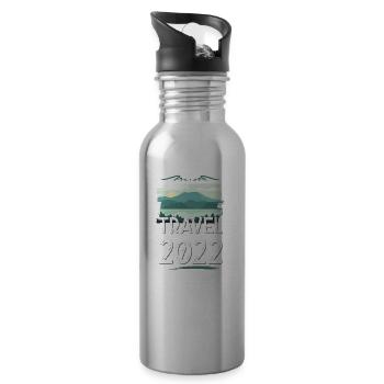 Travel 2022 - Water bottle with straw - silver - Right