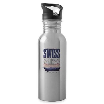 Swiss 2022 - Water bottle with straw - silver - Right