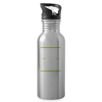 Vegan Crew - Water bottle with straw - silver - Right