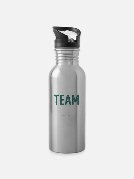 Kickboxing Team - Trinkflasche mit integriertem Trinkhalm -