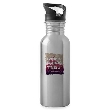 Österreich Mädels Tour - Trinkflasche mit integriertem Trinkhalm - Lightsilver - Rechts