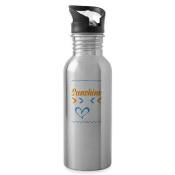 Barcelona Love - Water bottle with straw - silver - Right