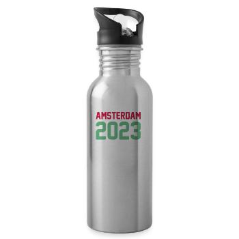 Amsterdam 2023 Krone - Water bottle with straw - silver - Right