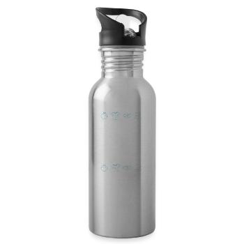 Baby Mama's Boy - Water bottle with straw - silver - Right