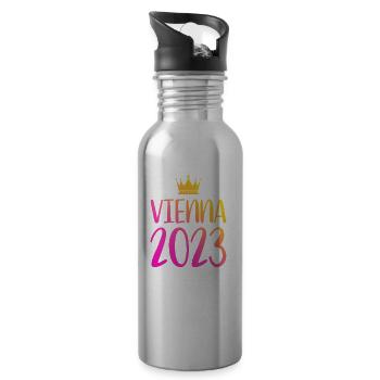 Vienne 2023 Vienne - Gourde avec paille intégrée - argent clair - Droite