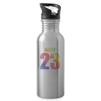 Malle 23 Mallorca 2023 - Trinkflasche mit integriertem Trinkhalm - Lightsilver - Rechts