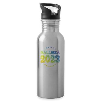 Mallorca 2023 - Water bottle with straw - silver - Right