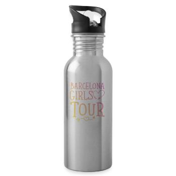 Barcelona Girls Tour - Gourde avec paille intégrée - argent clair - Droite