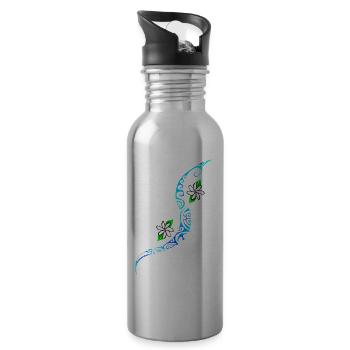 TAITIARE (Blau) - Trinkflasche mit integriertem Trinkhalm - Lightsilver - Rechts