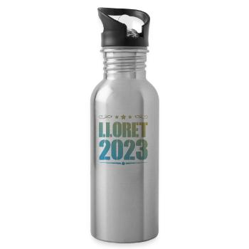 Lloret De Mar 2023 - Trinkflasche mit integriertem Trinkhalm - Lightsilver - Rechts