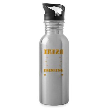 Ibiza Drinking Team - Trinkflasche mit integriertem Trinkhalm - Lightsilver - Rechts