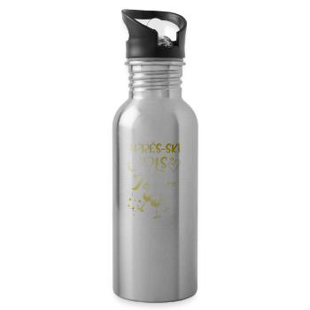 Apres-Ski Girls Tour Gold - Trinkflasche mit integriertem Trinkhalm - Lightsilver - Rechts