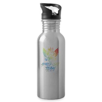 Après Ski Team Colorful Party Saying - Water bottle with straw - silver - Right