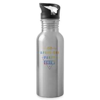 Après Ski Team Saying Colorful - Water bottle with straw - silver - Right