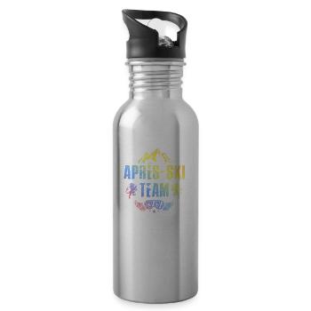 Apres Ski Team Ski Fahren Bunt - Trinkflasche mit integriertem Trinkhalm - Lightsilver - Rechts