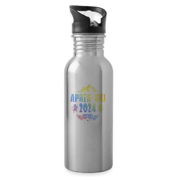 Après Ski 2024 Saying Colorful - Water bottle with straw - silver - Right