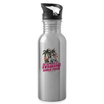 Malle Girls Tour Vacances Licorne à Majorque - Gourde avec paille intégrée - argent clair - Droite