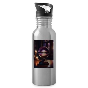 Magische Kristallkugel - Trinkflasche mit integriertem Trinkhalm - Lightsilver - Rechts