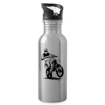Enduro - Water bottle with straw - silver - Right